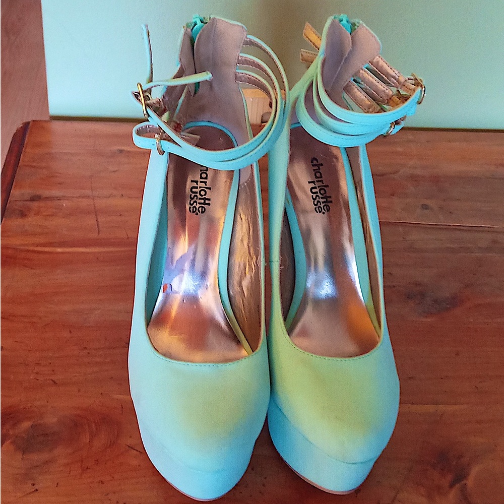 Charlotte Russe stiletto baby blue heels